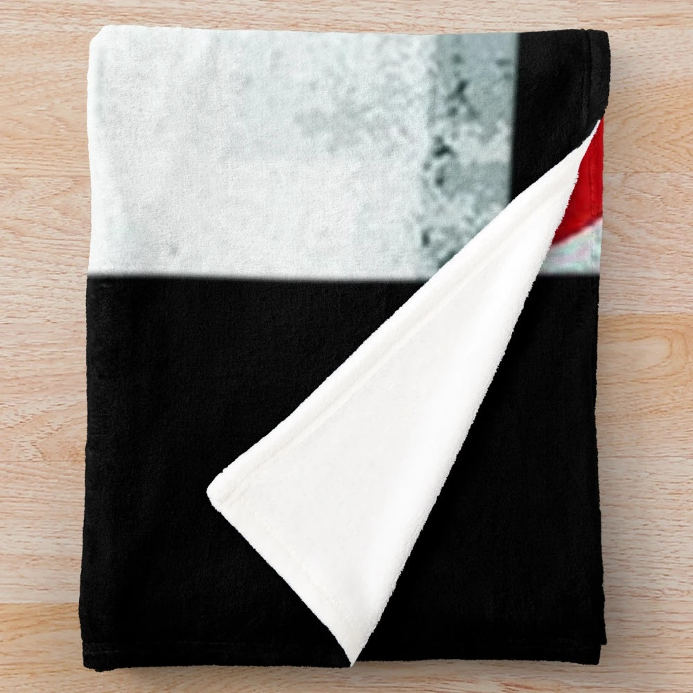 Banksy-inspired plush blanket featuring the iconic "Hope" design