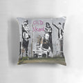 Banksy-inspired graffiti-style pillow with an old school design featuring the city of London