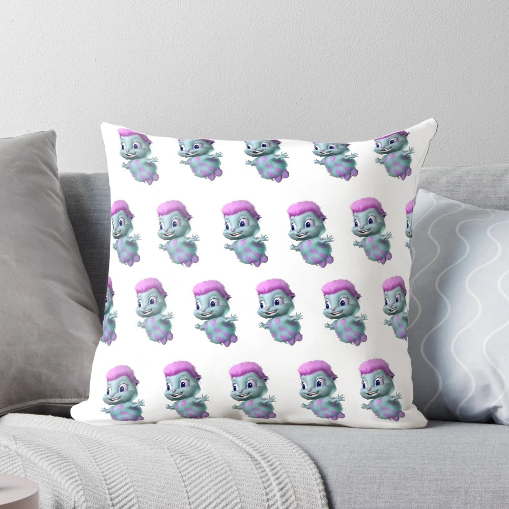 A soft, plush pillow featuring a Barbie-inspired design