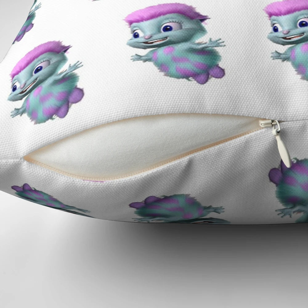 A soft, plush pillow featuring a Barbie-inspired design