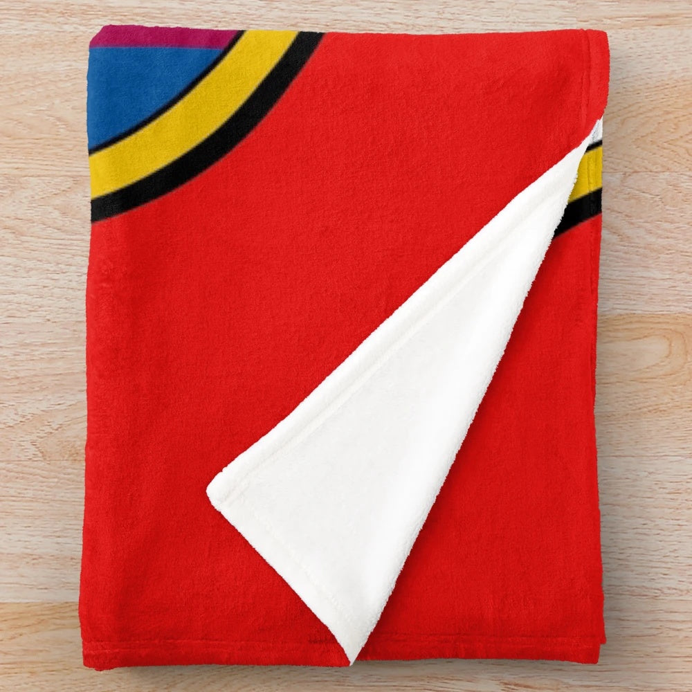 FC Barcelona-inspired plush blanket featuring the club's iconic logo