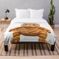 Barfield plush cat blanket with lifelike tabby kitten design