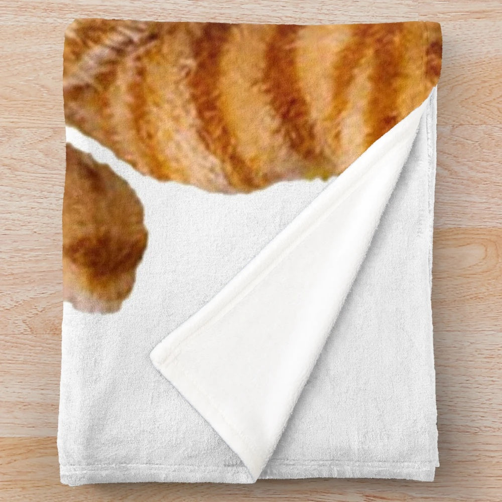 Barfield plush cat blanket with lifelike tabby kitten design