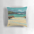 Barra Breeze 1 Pillow featuring a stunning Scottish landscape with a horizonline, sky, and sea.