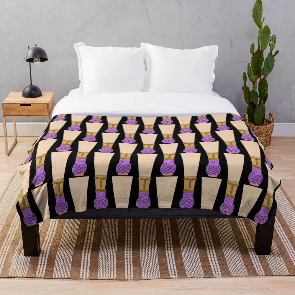 Bassoon reed inspired plush blanket for music lovers