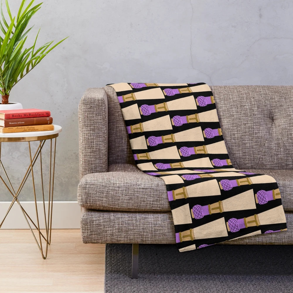 Bassoon reed inspired plush blanket for music lovers