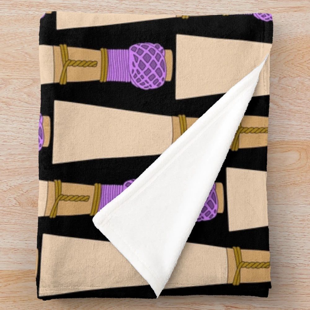 Bassoon reed inspired plush blanket for music lovers