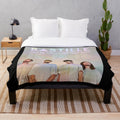 Bastille-inspired plush blanket with retro tour 2022 design