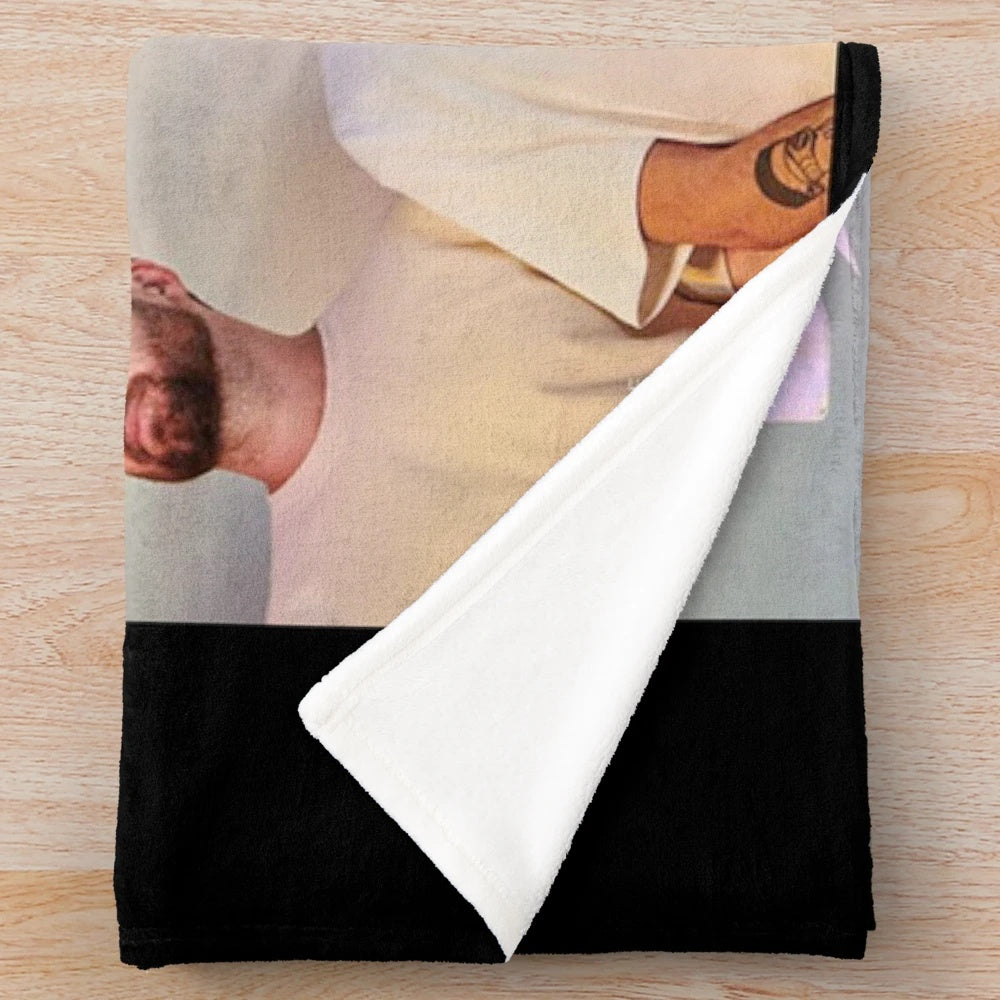 Bastille-inspired plush blanket with retro tour 2022 design