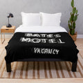 Bates Motel inspired plush blanket with vacancy design