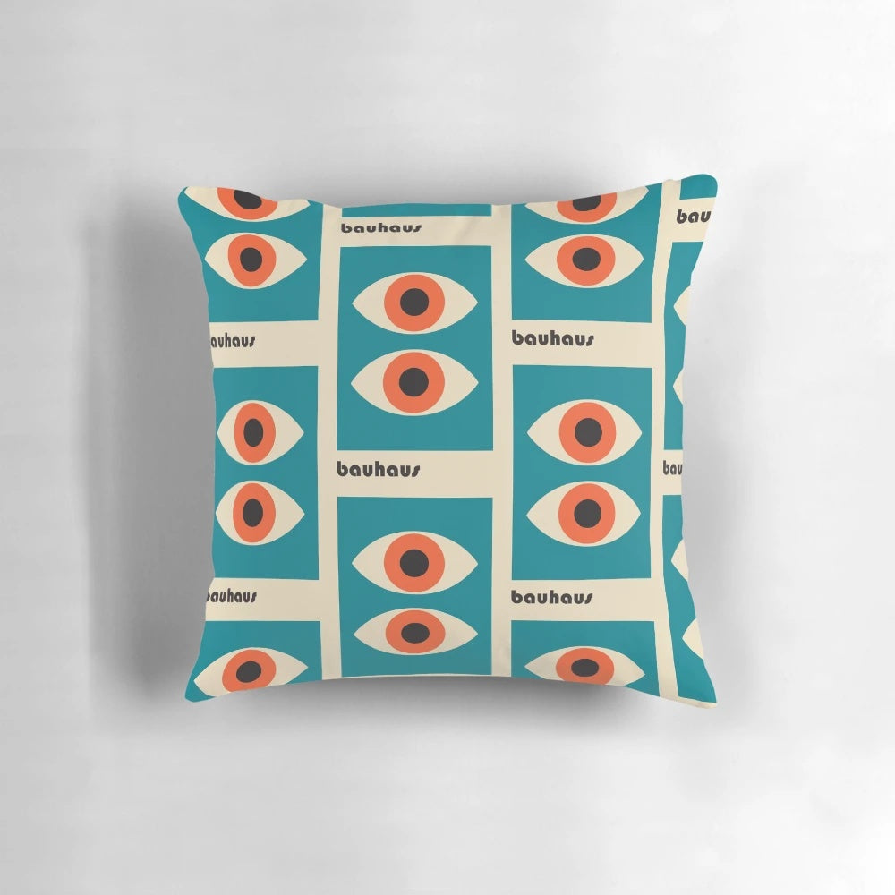 Bauhaus #51 Minimalist Pillow in Black and White