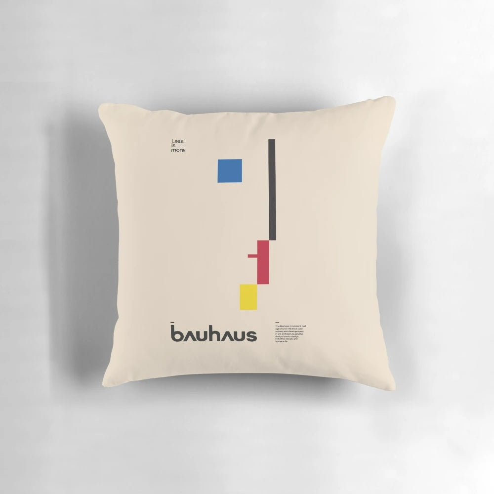 Bauhaus modernist art print featuring the iconic Bauhaus logo designed by Oskar Schlemmer in 1923 Weimar, Germany.