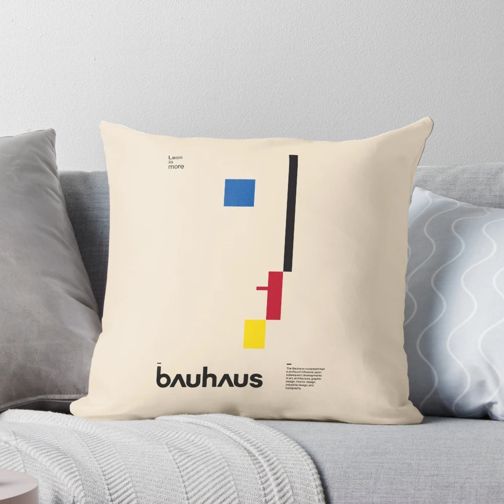 Bauhaus modernist art print featuring the iconic Bauhaus logo designed by Oskar Schlemmer in 1923 Weimar, Germany.
