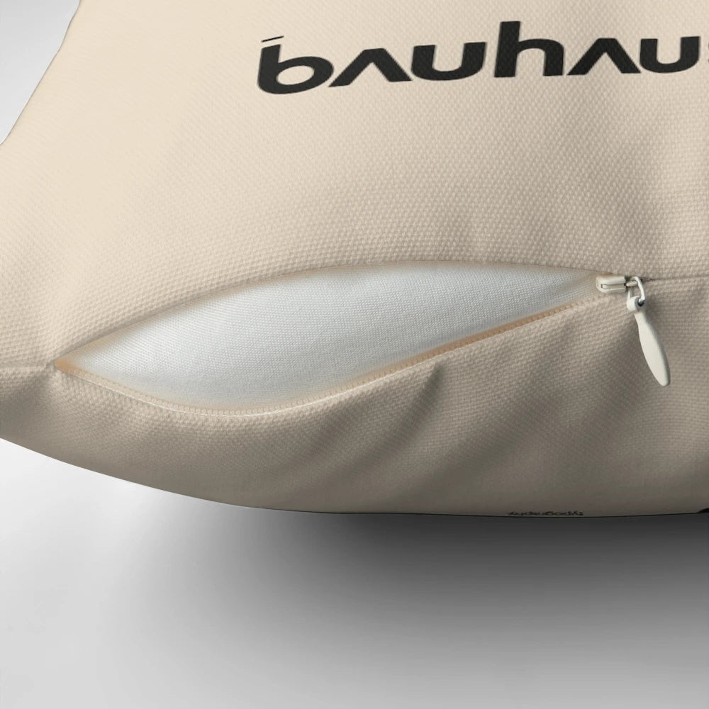 Bauhaus modernist art print featuring the iconic Bauhaus logo designed by Oskar Schlemmer in 1923 Weimar, Germany.