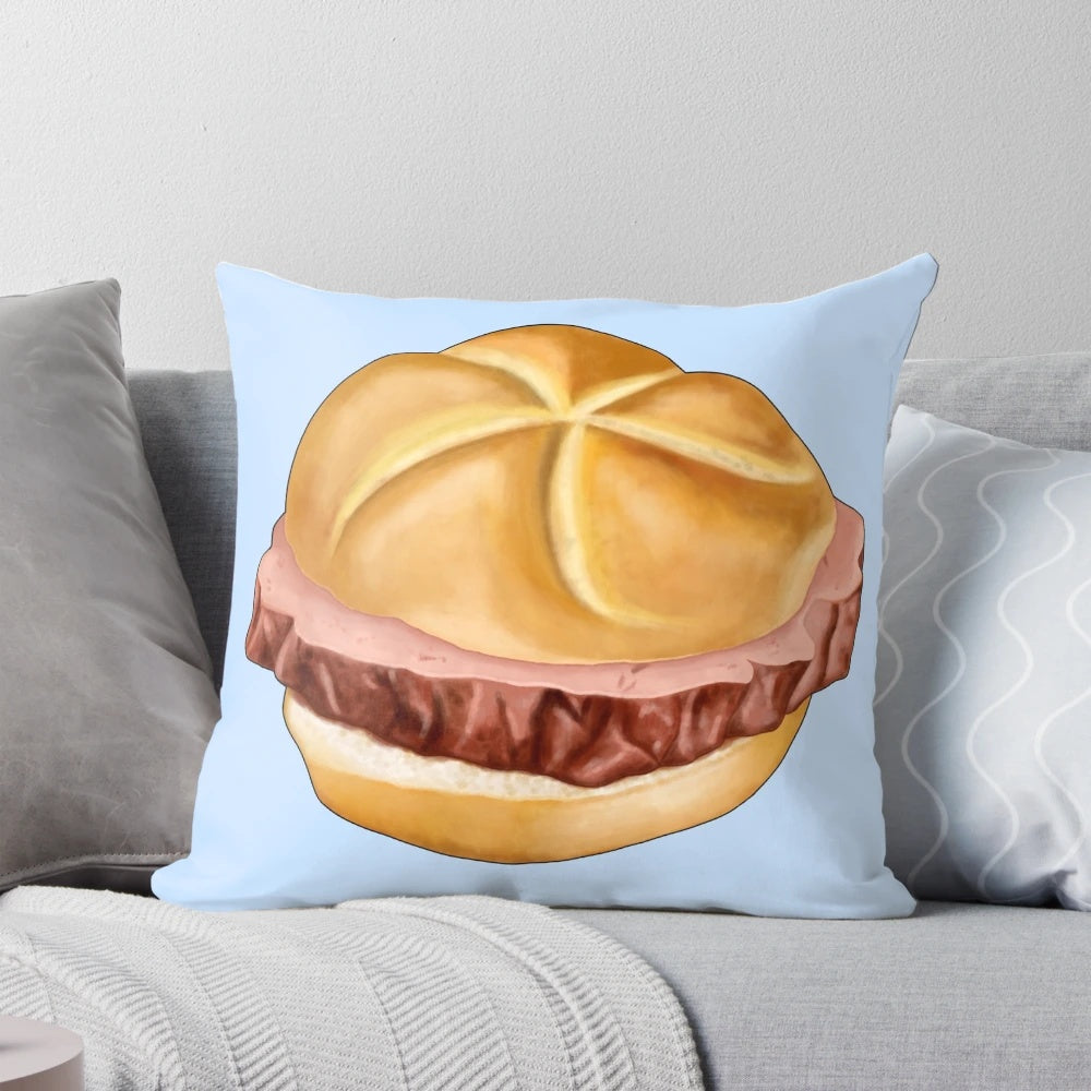 Soft bread roll pillow inspired by traditional Bavarian meat loaf dish