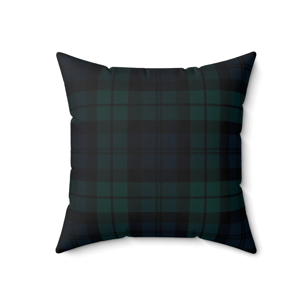 Black Watch tartan plaid pattern decorative throw pillow - Back