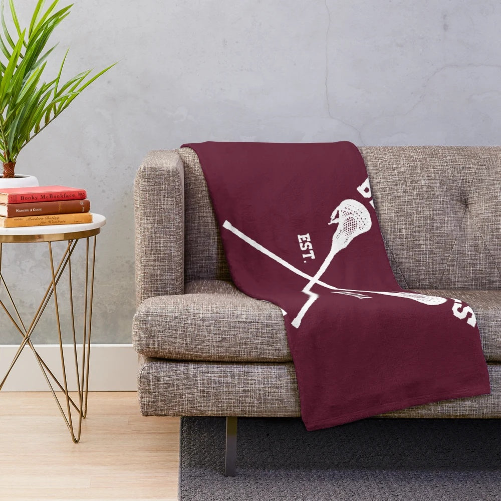 Beacon Hills Lacrosse Inspired Plush Blanket featuring characters from the TV series Teen Wolf