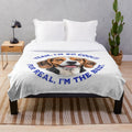 Beagle dog themed plush blanket