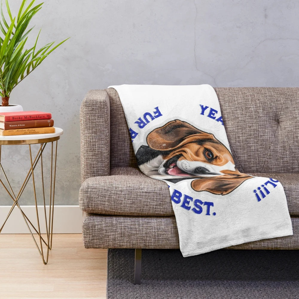 Beagle dog themed plush blanket