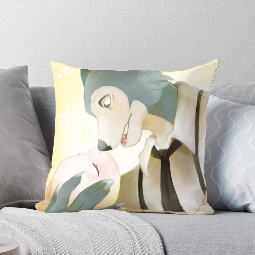 Beastars anime Haru and Legoshi body pillow featuring the beloved characters in a cozy and plush design.