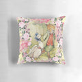Jemima Puddle-Duck floral decorative pillow, featuring a charming design from the classic Beatrix Potter children's book series