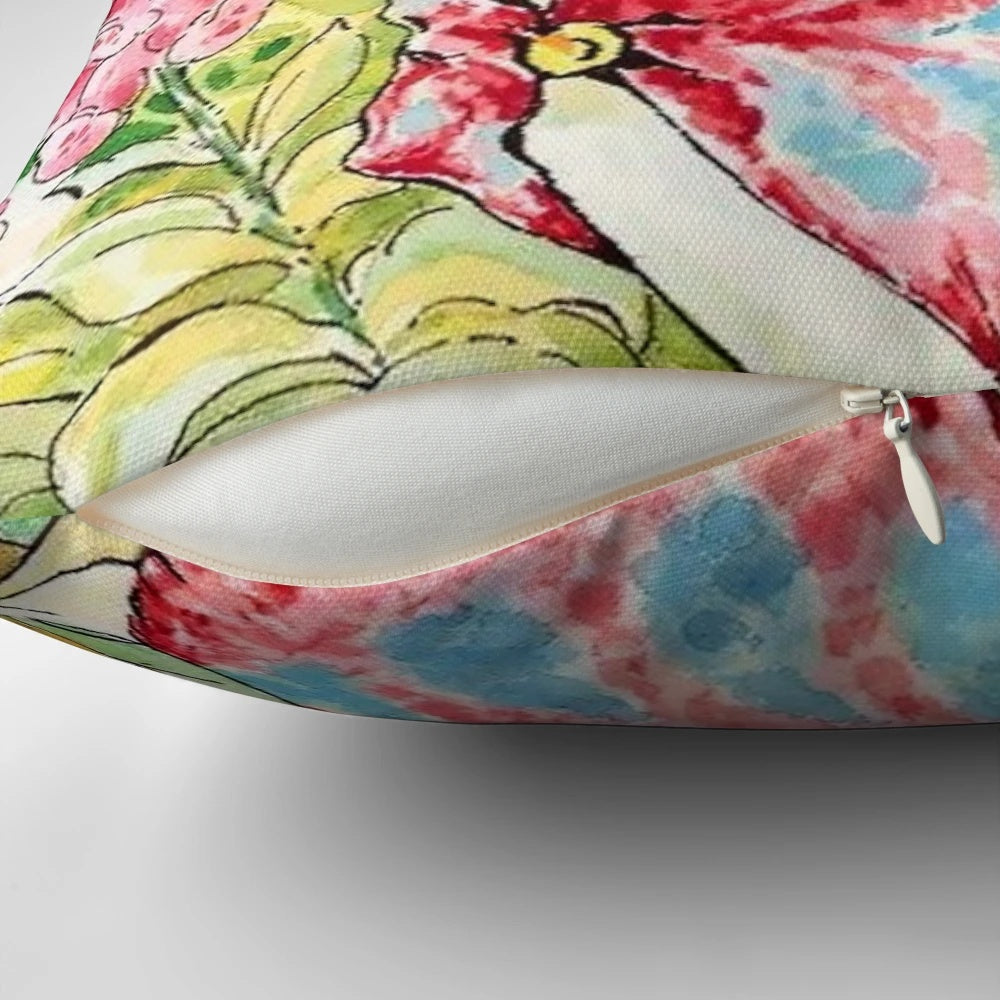 Jemima Puddle-Duck' decorative throw pillow featuring the classic Beatrix Potter character