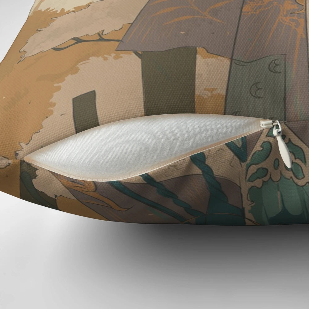 Beauregard 01 - Dungeons & Dragons inspired decorative pillow with fantasy aesthetic