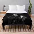 Bechloe-inspired plush blanket in black color