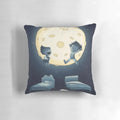 A cozy pillow with a night sky design, perfect for snuggling sleepy kids at bedtime.