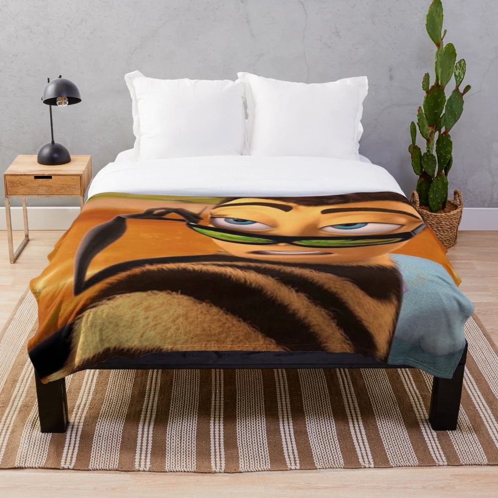 Bee Movie Barry Benson Meme Plush Blanket