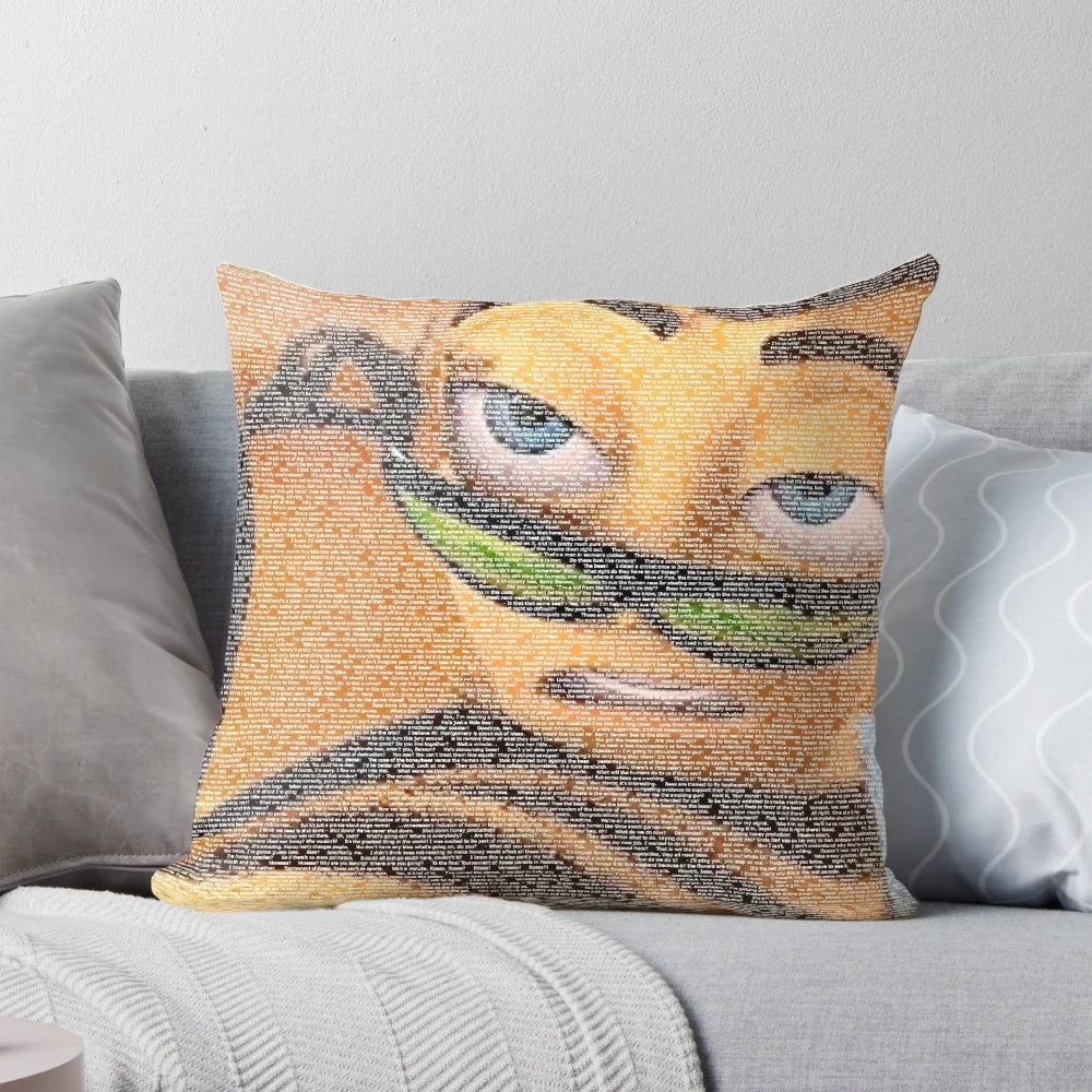A plush pillow featuring the iconic character Barry B. Benson from the movie The Bee Movie.