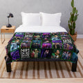 Beetlejuice-inspired plush blanket with the iconic character and musical design