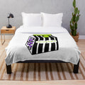 Beetlejuice inspired plush blanket featuring the iconic movie character