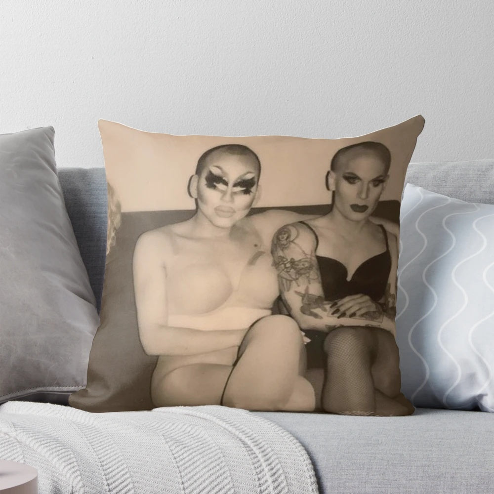 Pillow featuring Trixie Mattel and Katya Zamolodchikova from RuPaul's Drag Race