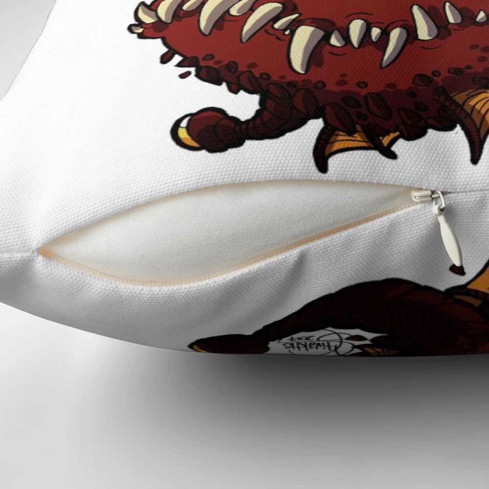 Beholder-themed decorative pillow for tabletop gaming enthusiasts