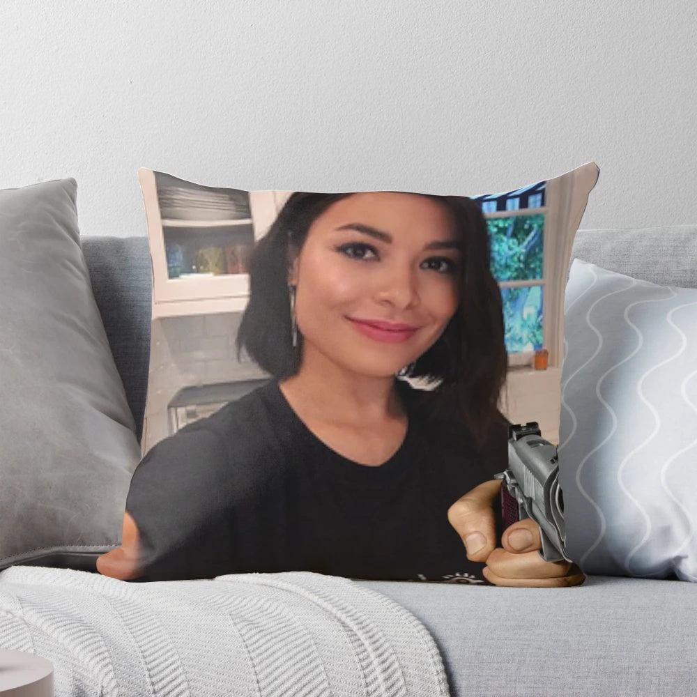 Miranda Cosgrove Icarly Pillow with Inspirational Message