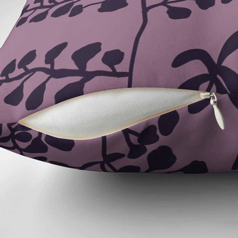 A plush, purple pillow featuring a Bella Swan-inspired print from the Twilight saga.