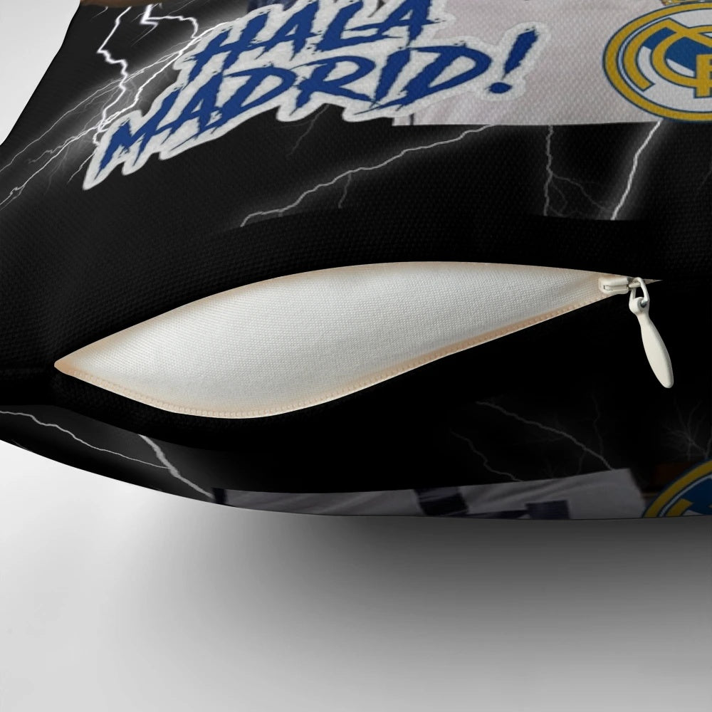 Bellingham Graphic Soccer Pillow with Jude Bellingham, England, and Real Madrid Football Celebration Designs