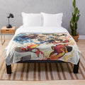 Avatar: The Last Airbender themed plush blanket featuring the main cast of characters