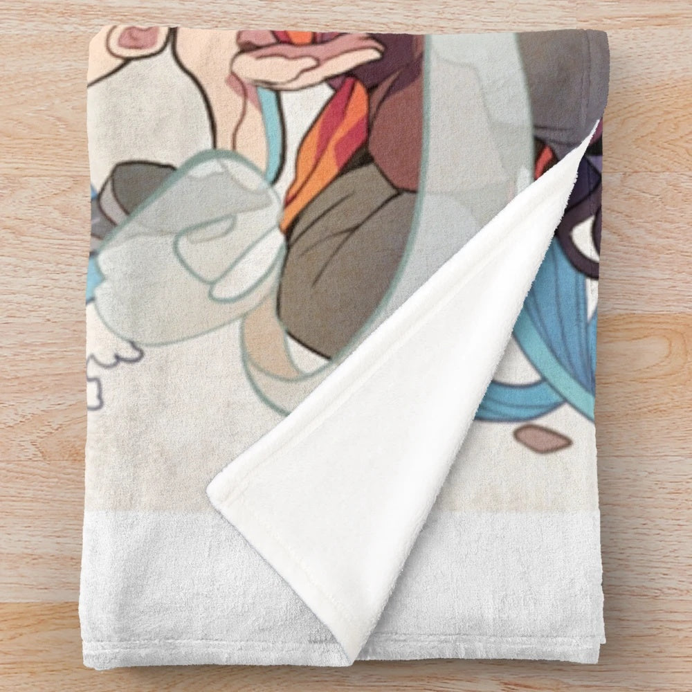 Avatar: The Last Airbender themed plush blanket featuring the main cast of characters