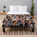 Benedict Cumberbatch collage design on a plush blanket