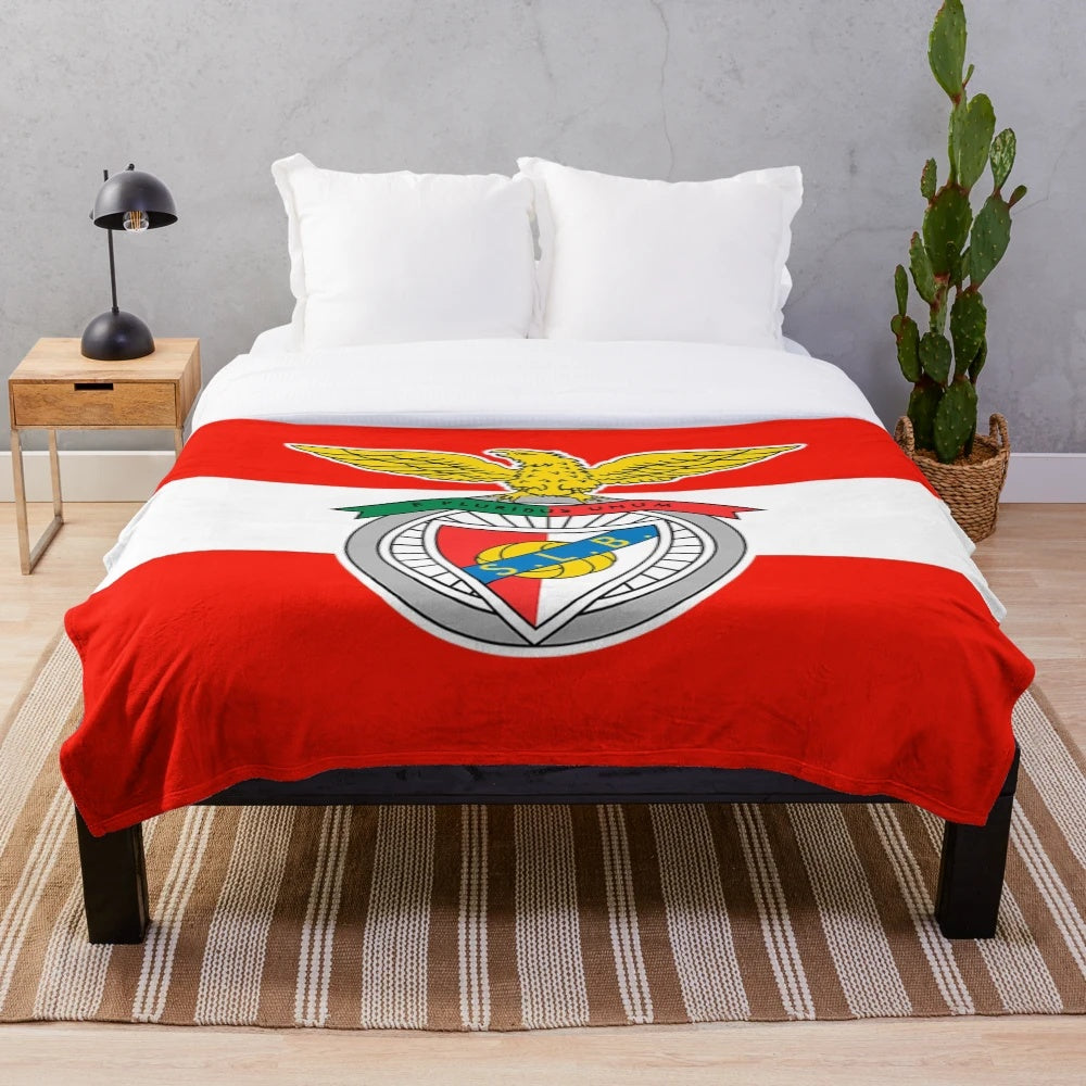 Benfica football club plush blanket with team logo