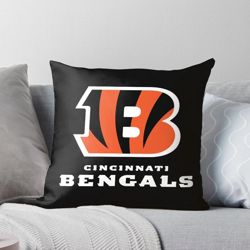 Bengals City Pillow with Joe Burrow and Cincinnati Bengals logo