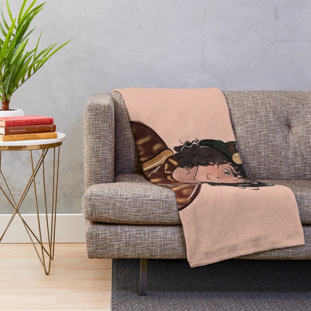 Plush blanket featuring Bernard the elf from The Santa Clause movie
