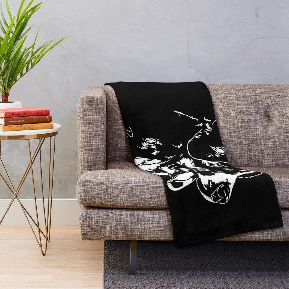 Bernese Mountain Dog Plush Blanket with Custom Dog Portrait