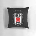 Besiktas Football Club logo printed on a high-quality pillow for sports fans and home decor enthusiasts.