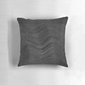 Dark steel pillow cover featuring a fine grain Beskar steel ingot design inspired by the popular Star Wars series, The Mandalorian.