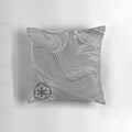 Beskar steel inspired decorative pillow with Damascus steel pattern