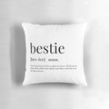 "Bestie Definition Pillow - Typographic Home Decor with Best Friend Design"