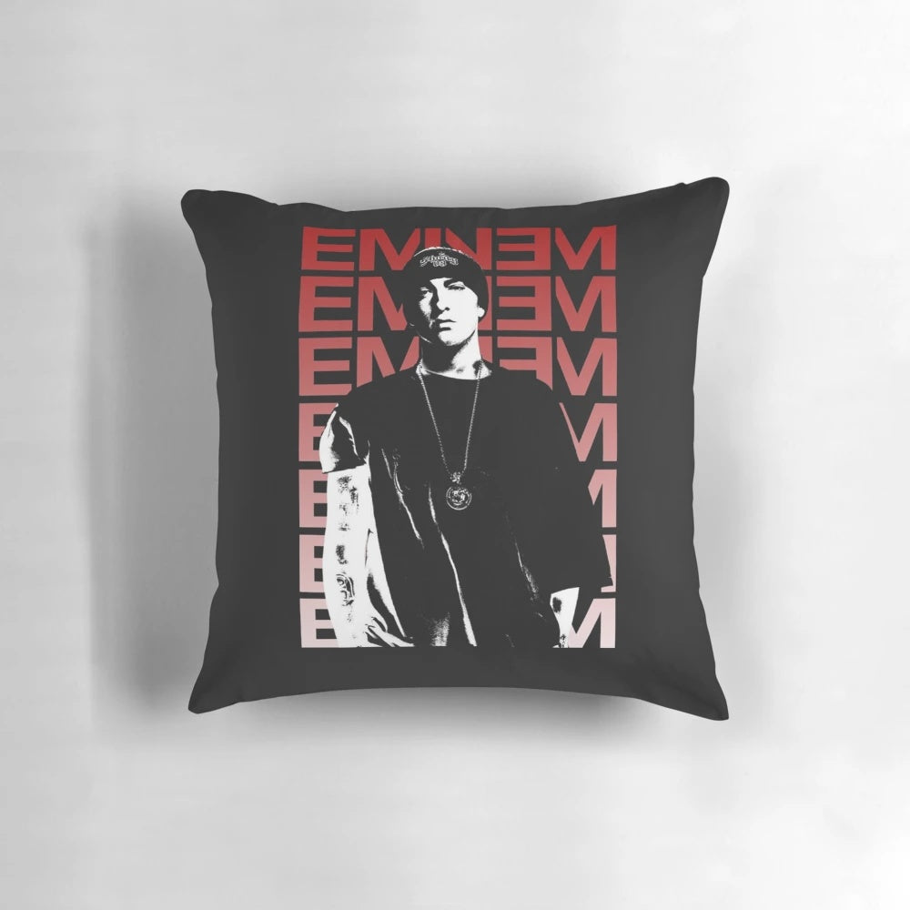 Eminem pillow with his iconic image, perfect for hip hop fans